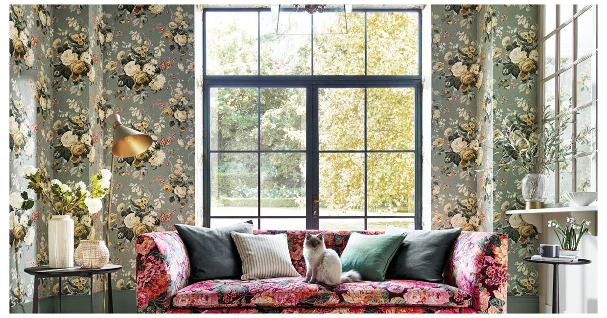 Sanderson Mapperton Floral Shimmer Wallpaper Roll Perigold